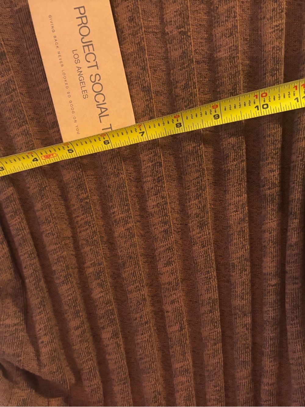 Project Social T Brown Ribbed Long-Sleeve Top - Picture 3 of 5